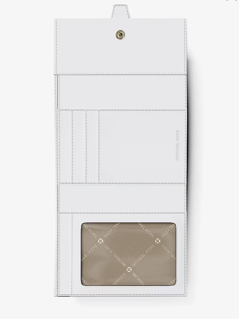 Michael Kors Blush Pink and White MK Signature Compact Wallet - Picture 5 of 16